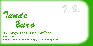 tunde buro business card